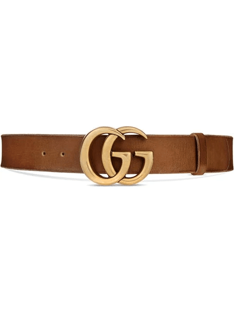 Gucci Leather Belt with Double G Buckle