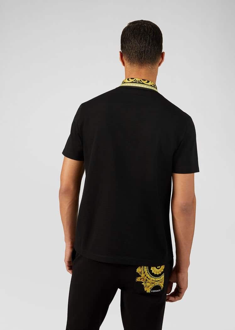 Versace Barocco Motif Polo Shirt