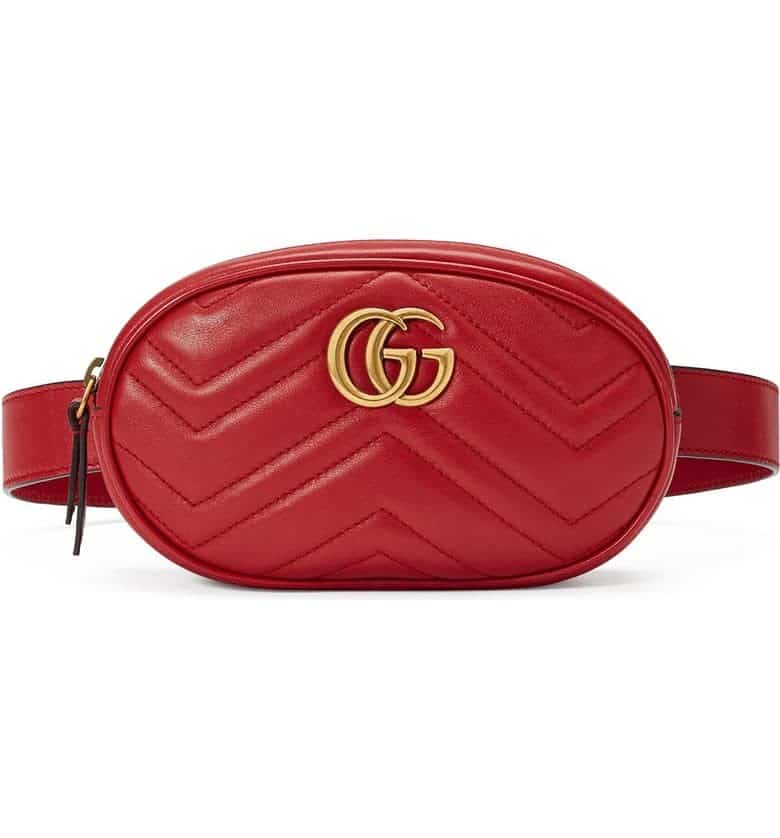 Gucci GG Marmont Matelasse Leather Belt Bag