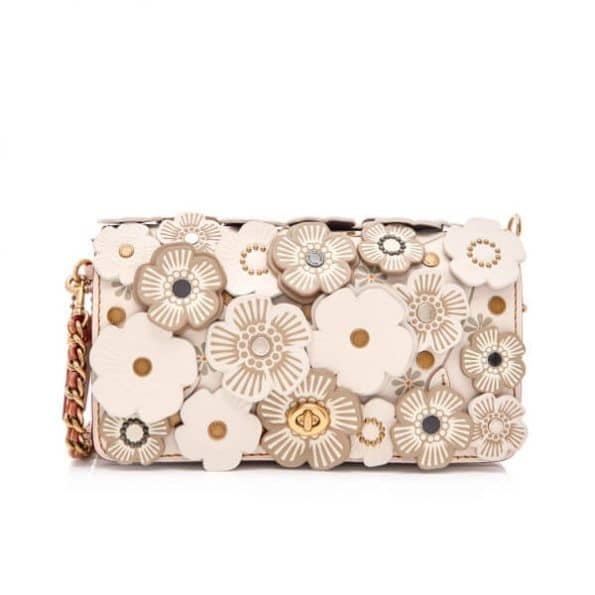 Coach dinky with crystal tea rose Bag