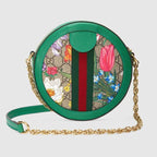 Gucci Ophidia GG Flora mini round shoulder bag