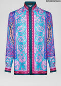Versace Classique Print Silk Twill Shirt