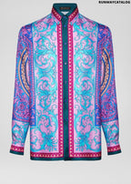 Versace Classique Print Silk Twill Shirt