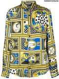 Versace Versus patchwork long-sleeve shirt