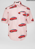 Versace Race Car Print Cotton Shirt