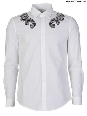 Versace Men Shirts Versace Collection White Baroque Shirt