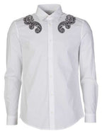 Versace Men Shirts Versace Collection White Baroque Shirt