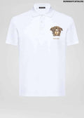 Versace Embroidered Medusa Polo White Shirt