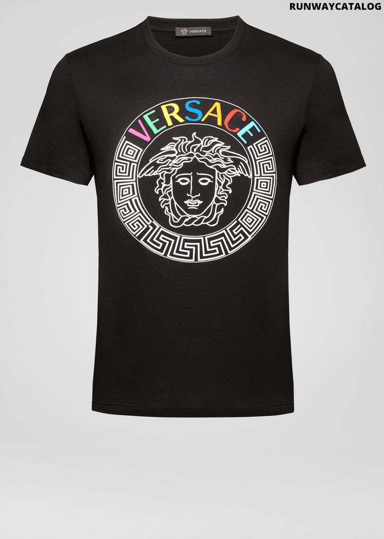 Versace Multicolor Medusa Logo T-Shirt