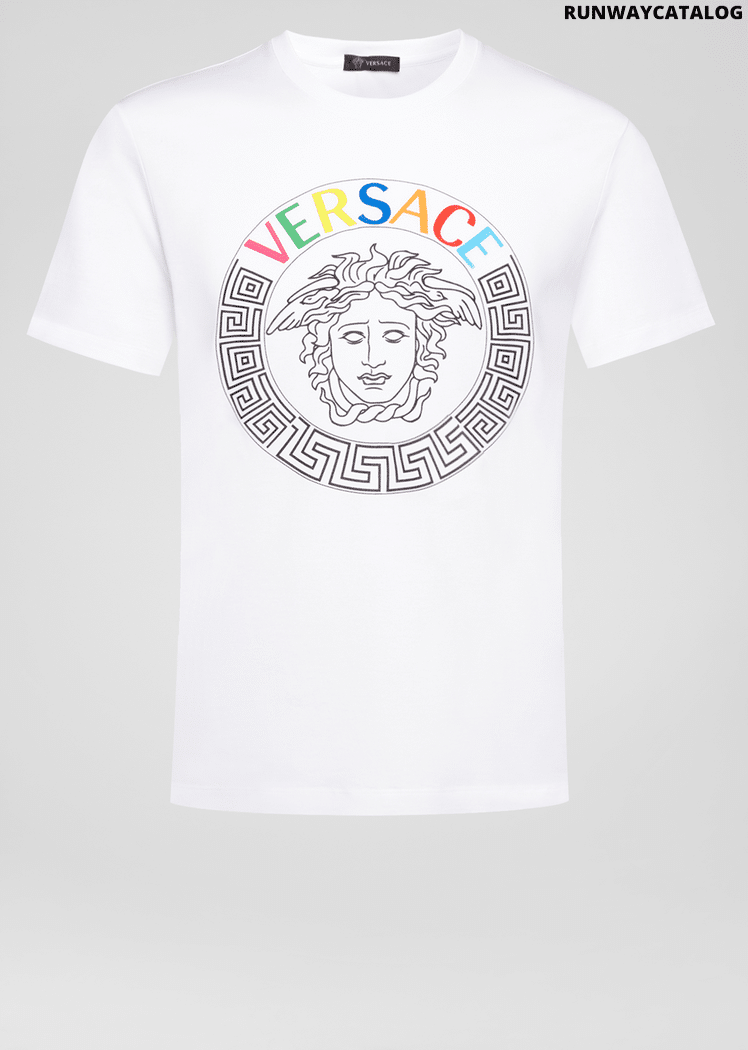 Versace Multicolor Medusa Logo T-Shirt