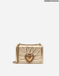 DOLCE &amp; GABBANA MEDIUM DEVOTION BAG IN QUILTED NAPPA MORDORÉ