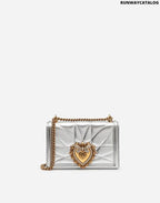 DOLCE &amp; GABBANA MEDIUM DEVOTION BAG IN QUILTED NAPPA MORDORÉ