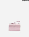 DOLCE &amp; GABBANA VON BAG IN LAMINATE DAUPHINE CALFSKIN WITH DG LOGO CRYSTALS