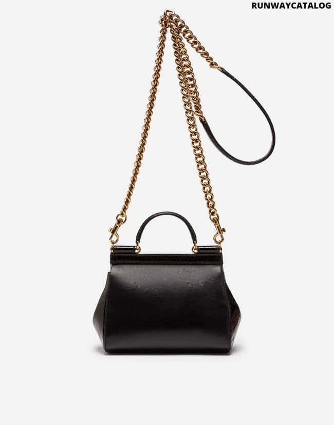 DOLCE &amp; GABBANA SICILY CROSS-BODY BAG IN A MIX OF MATERIALS