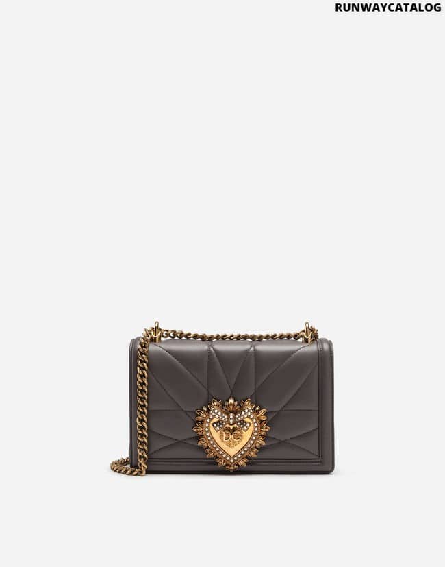 DOLCE &amp; GABBANA MINI DEVOTION SHOULDER BAG IN QUILTED NAPPA LEATHER