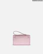 DOLCE &amp; GABBANA VON BAG IN LAMINATE DAUPHINE CALFSKIN WITH DG LOGO CRYSTALS