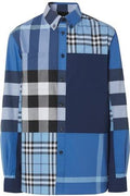 Burberry Multi-panel check-print shirt