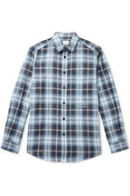 Burberry Logo-Embroidered Checked Herringbone Cotton-Poplin Shirt
