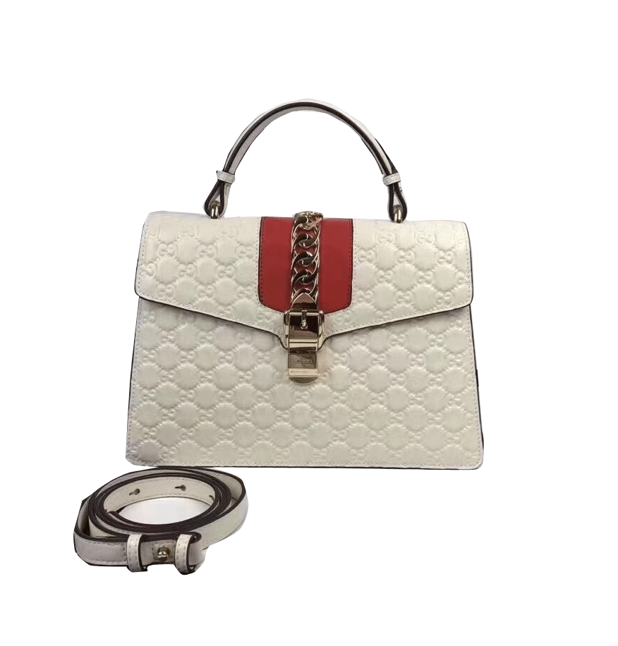 Gucci Leather Medium Top Handle Bag