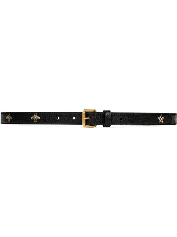 Gucci Belt with bees and stars print