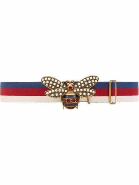 Gucci Sylvie Web belt with bee