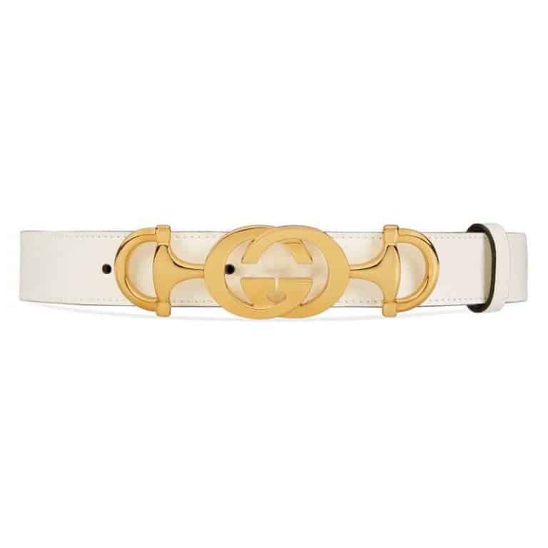 Gucci Leather belt with Interlocking G Horsebit