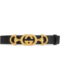 Gucci Leather belt with Interlocking G Horsebit