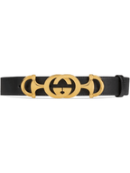 Gucci Leather belt with Interlocking G Horsebit