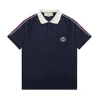 Gucci Side Stripe Logo Pique Polo