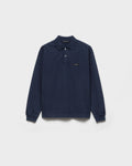 Long-sleeved cotton polo shirt