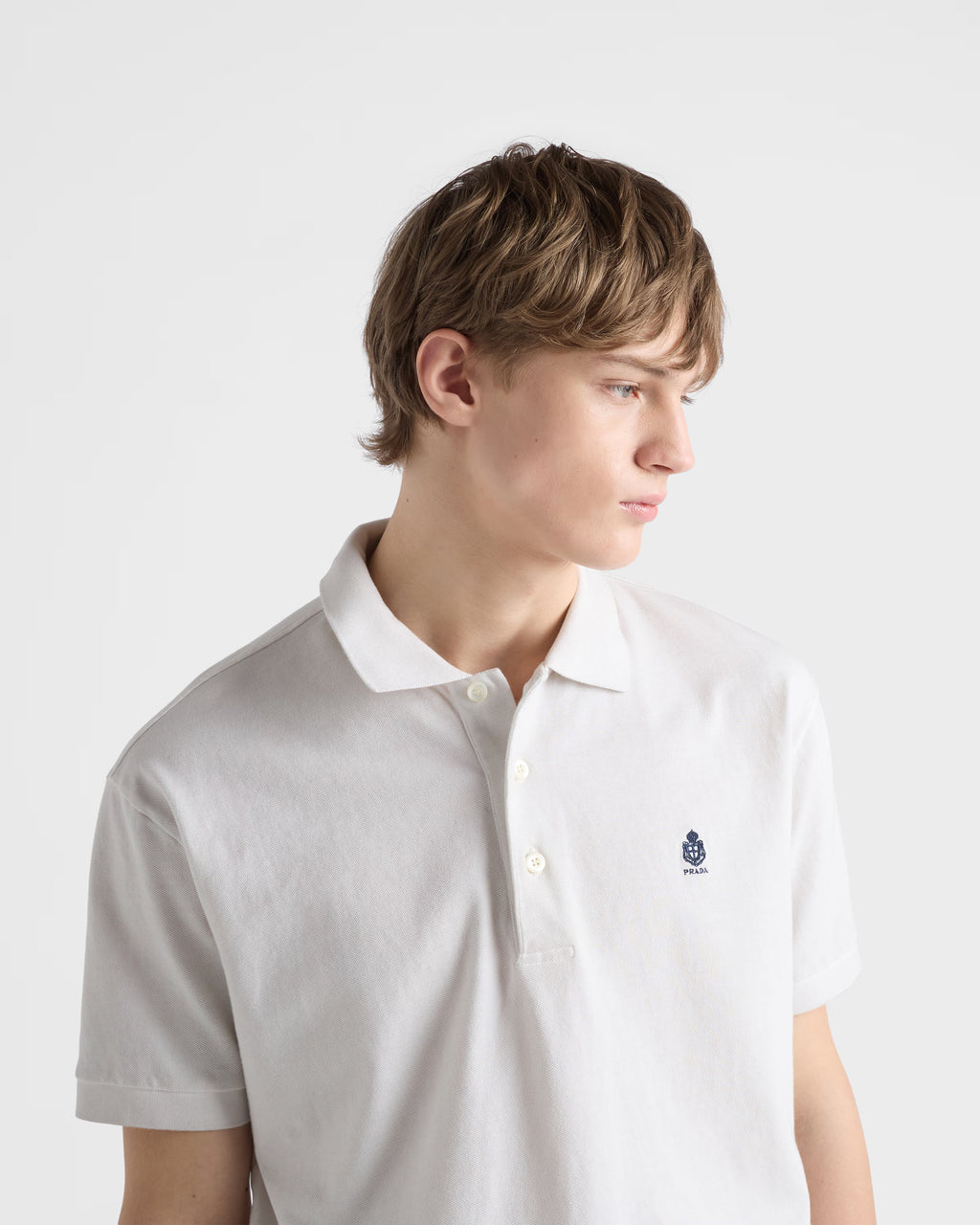 Garment-dyed cotton polo shirt