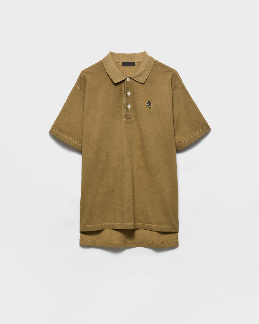 Garment-dyed cotton polo shirt