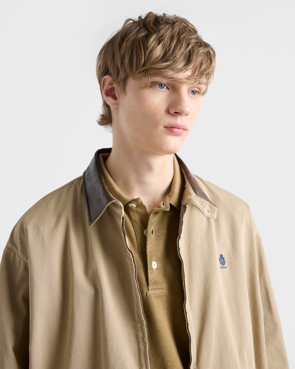 Garment-dyed cotton polo shirt