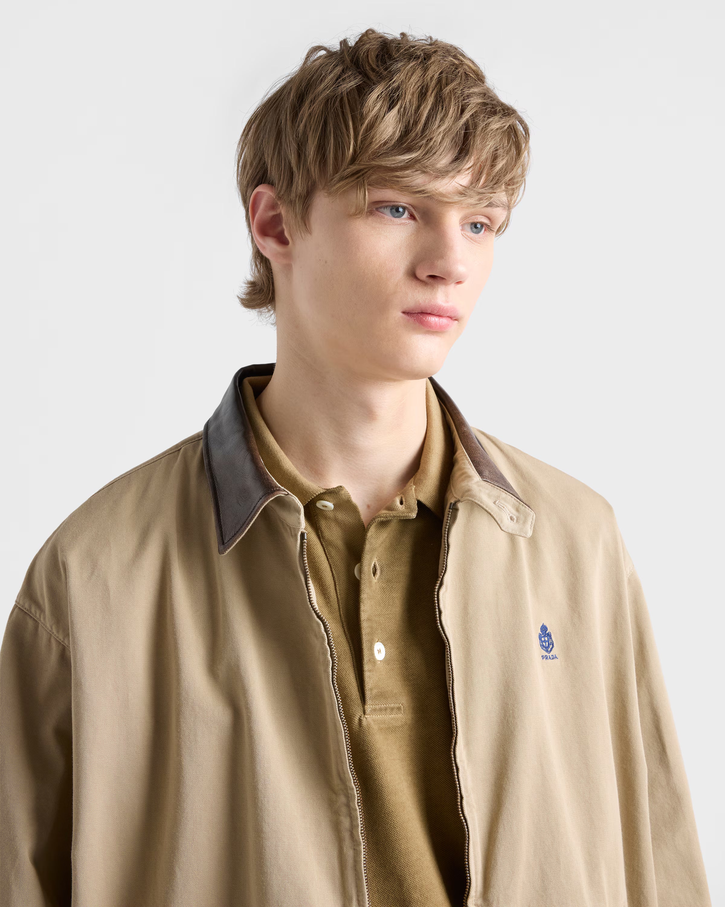 Garment-dyed cotton polo shirt