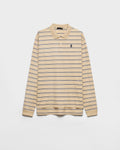 Striped cotton piqué polo shirt