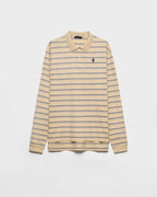 Striped cotton piqué polo shirt