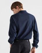 Long-sleeved cotton polo shirt