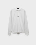 Long-sleeved cotton polo shirt