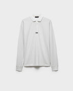 Long-sleeved cotton polo shirt
