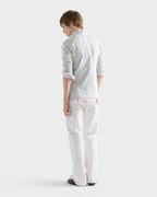 Long-sleeved cotton polo shirt