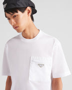 Re-Nylon and jersey T-shirt