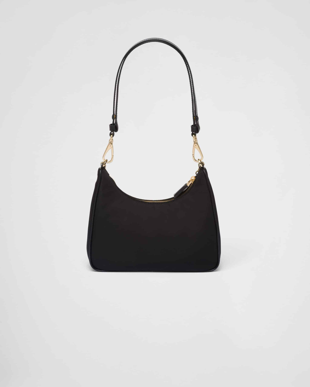 Re-Nylon and brushed leather mini-bag