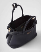 Prada Buckle small leather handbag with double belt