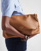 Large leather shoulder bag