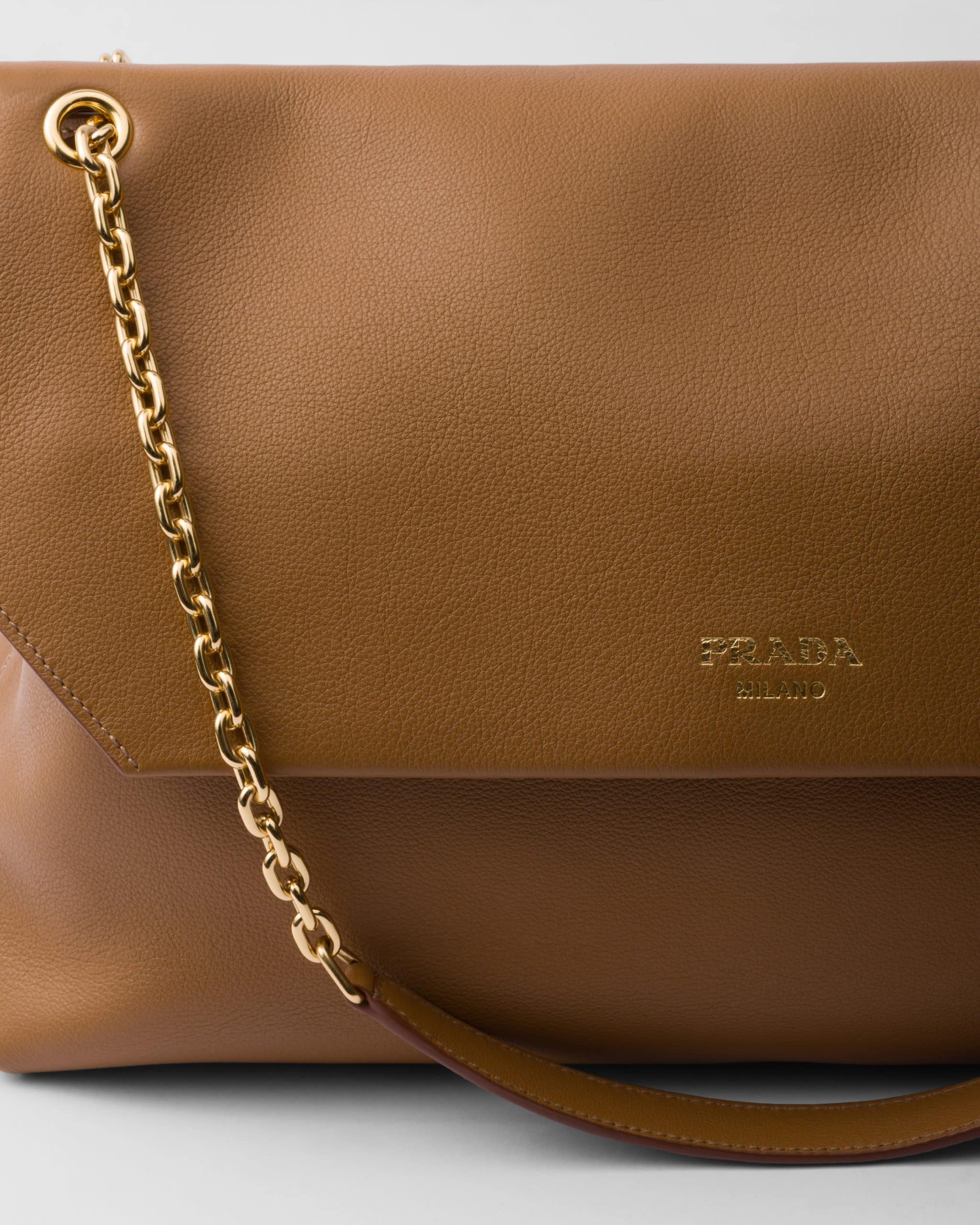 Large leather shoulder bag