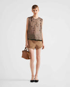 Prada Buckle small leather handbag with double belt