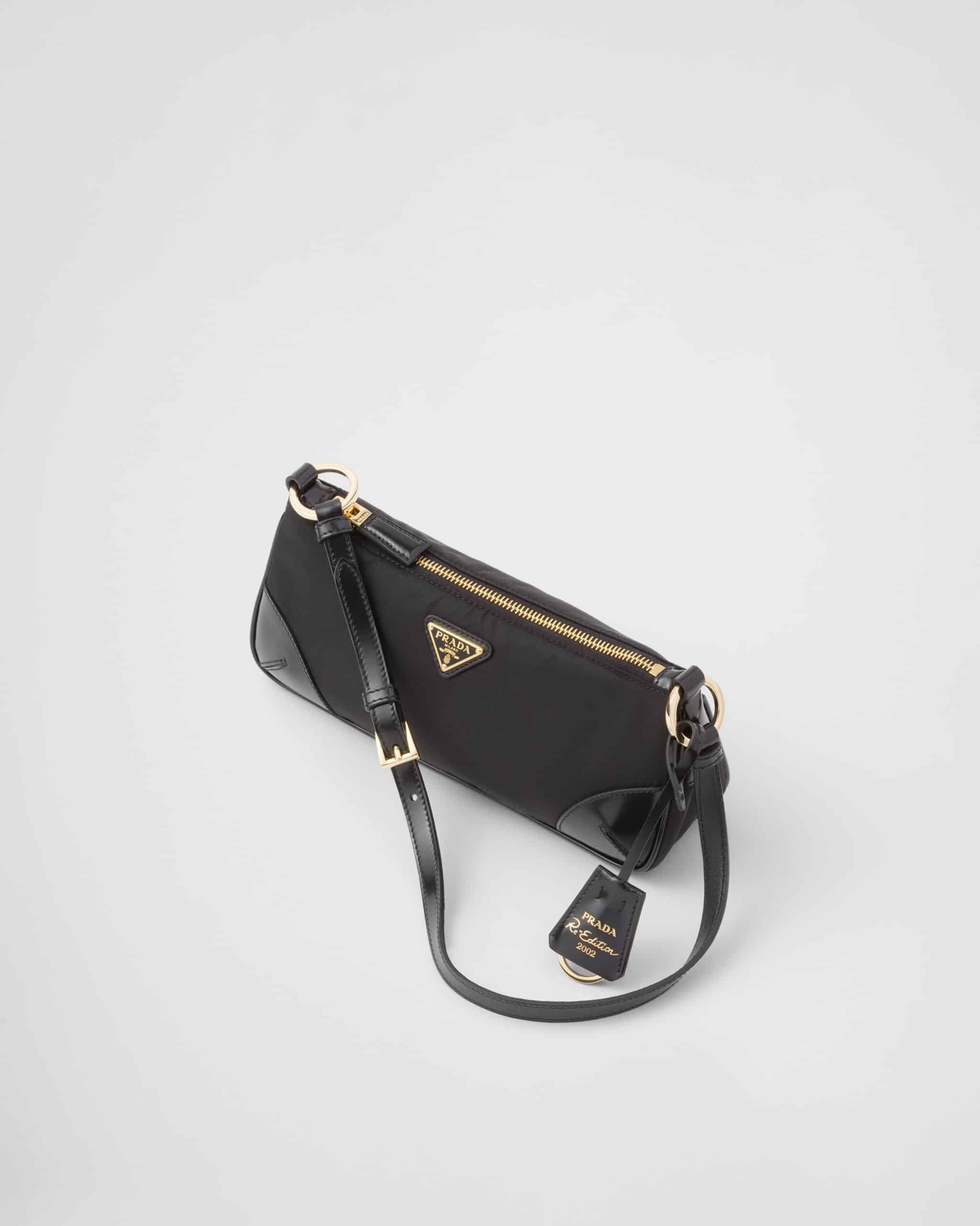 Re-Edition 2002 Re-Nylon and brushed leather shoulder bag
