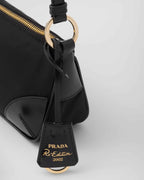 Re-Edition 2002 Re-Nylon and brushed leather shoulder bag