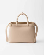 Prada Buckle medium leather handbag with double belt