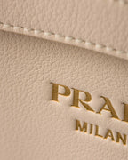 Prada Buckle medium leather handbag with double belt